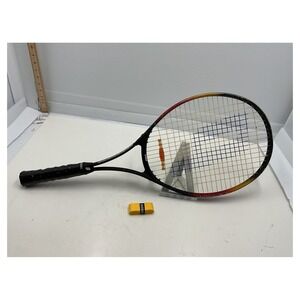 Prince Power Pro Tennis Racket Black Red Yellow with Dampener & Extra Grip